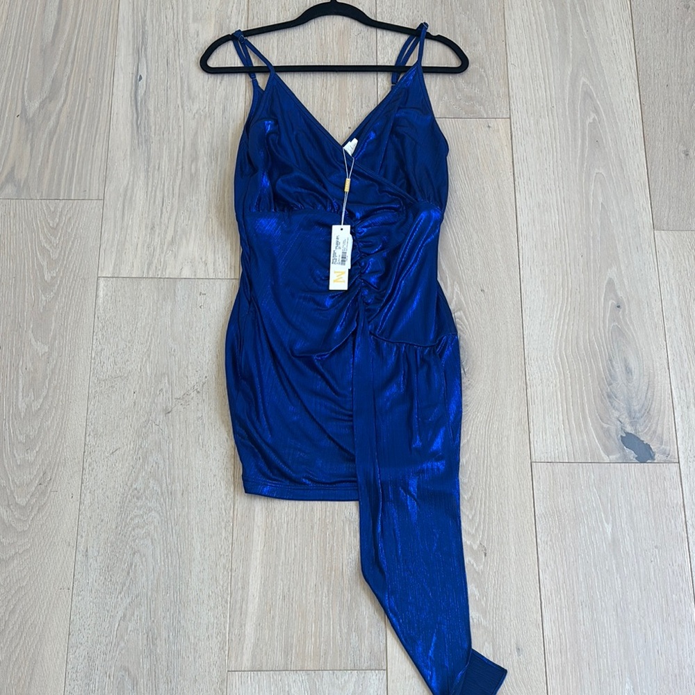 Elegant Blue Women's sexy mini Dress